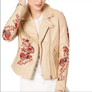 Blank NYC faux leather embroidered jacket